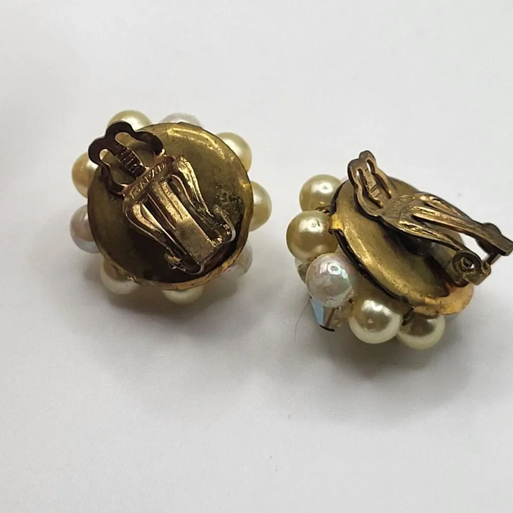 Lot of 5 Clip On Earrrings Vintage 60s 